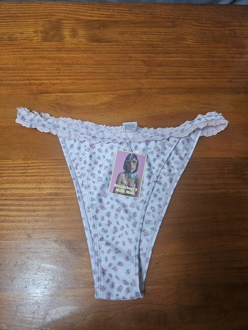 strawberry milk mob Pink Floral Cheeky Bikini Bottoms XL!